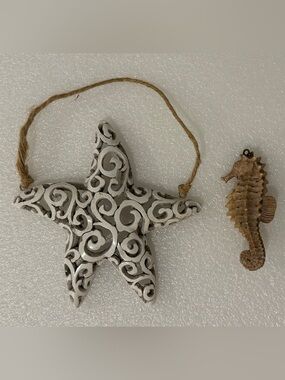 Seahorse and Starfish Ornaments